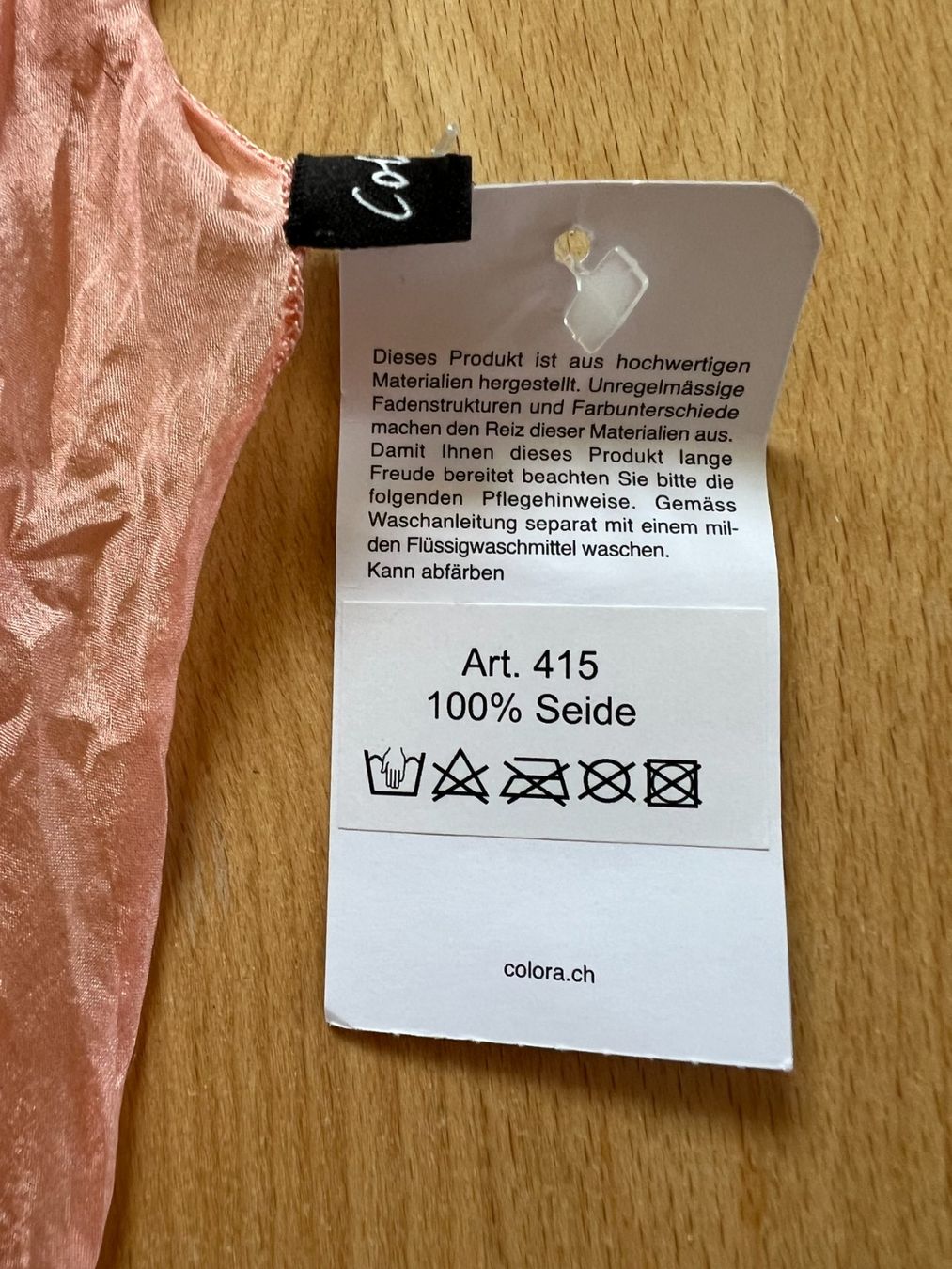 Colora Foulard & Sciarpe: Colora Schal, 100% Seide, Lachs, NEU – Nuovo e nell'imballaggio originale da Worb venduto da farben20zauber 2