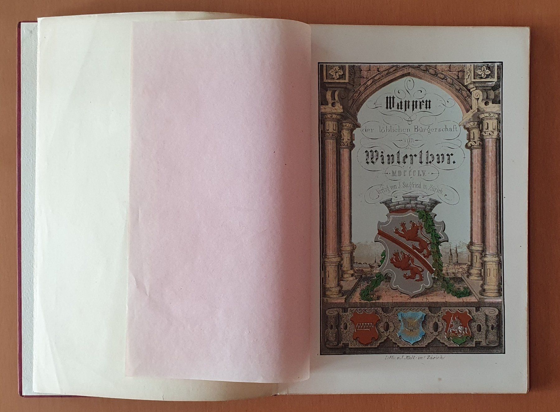 Grafica & Litografie: Wappen der löblichen Bürgerschaft von Winterthur. – Usato da Kreuzlingen venduto da Rschweiz1