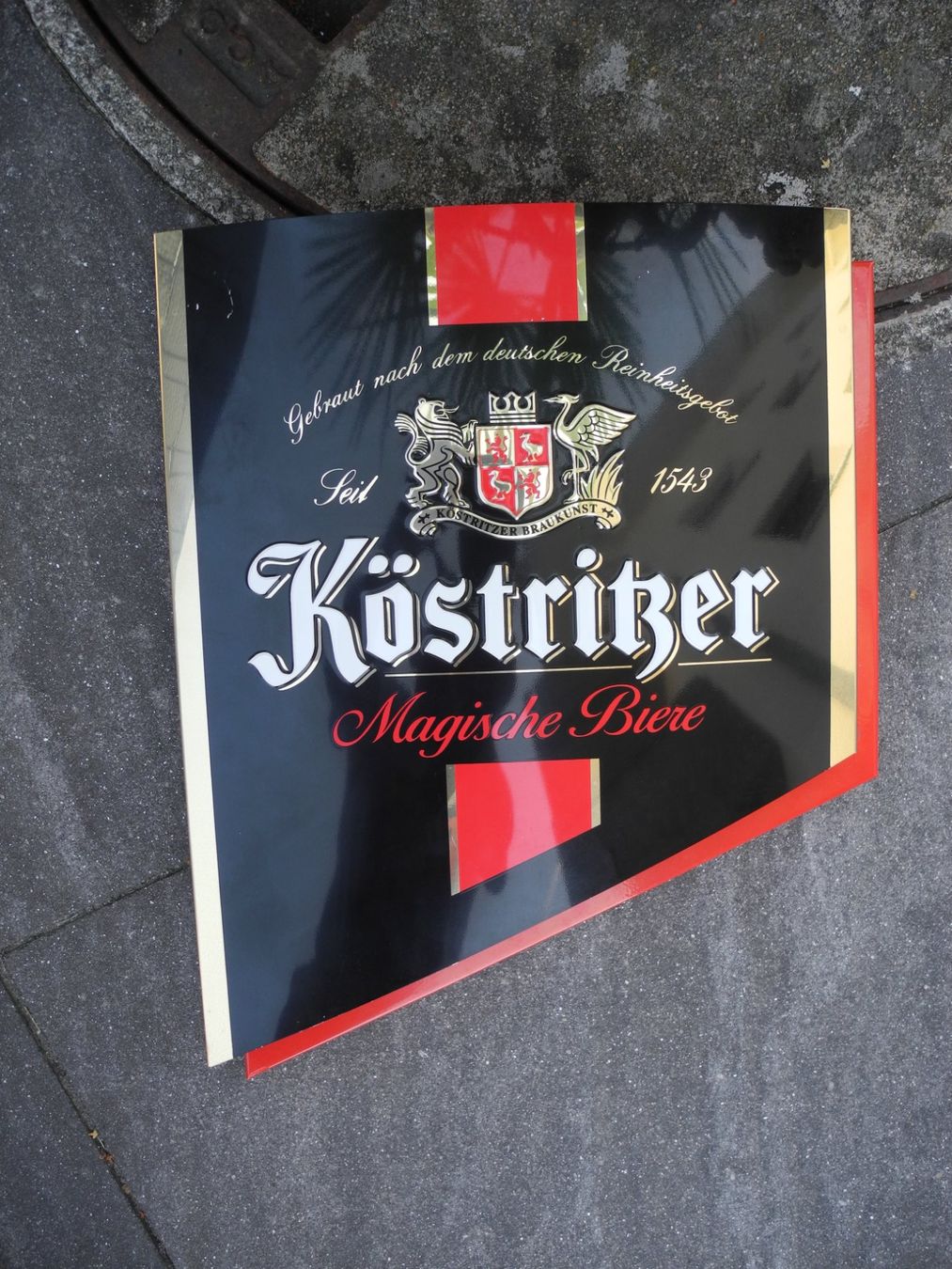 Schilder: KÖSTRITZER BIERSCHILD – Gebraucht aus Reinach AG von Huckleberrysix 1