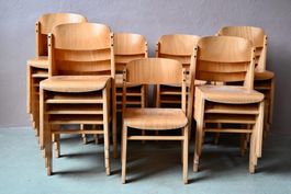 Chaise enfant en bois clair vintage  ancienne scandinave