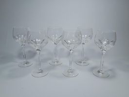 6 Vintage Kristallgläser / Glas / Weinglas / Weingläser