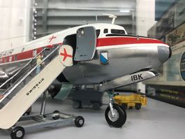 Swissair Flugzeug Modell DC-7 1:72HB-IBK Zürcher Wappen Top!
