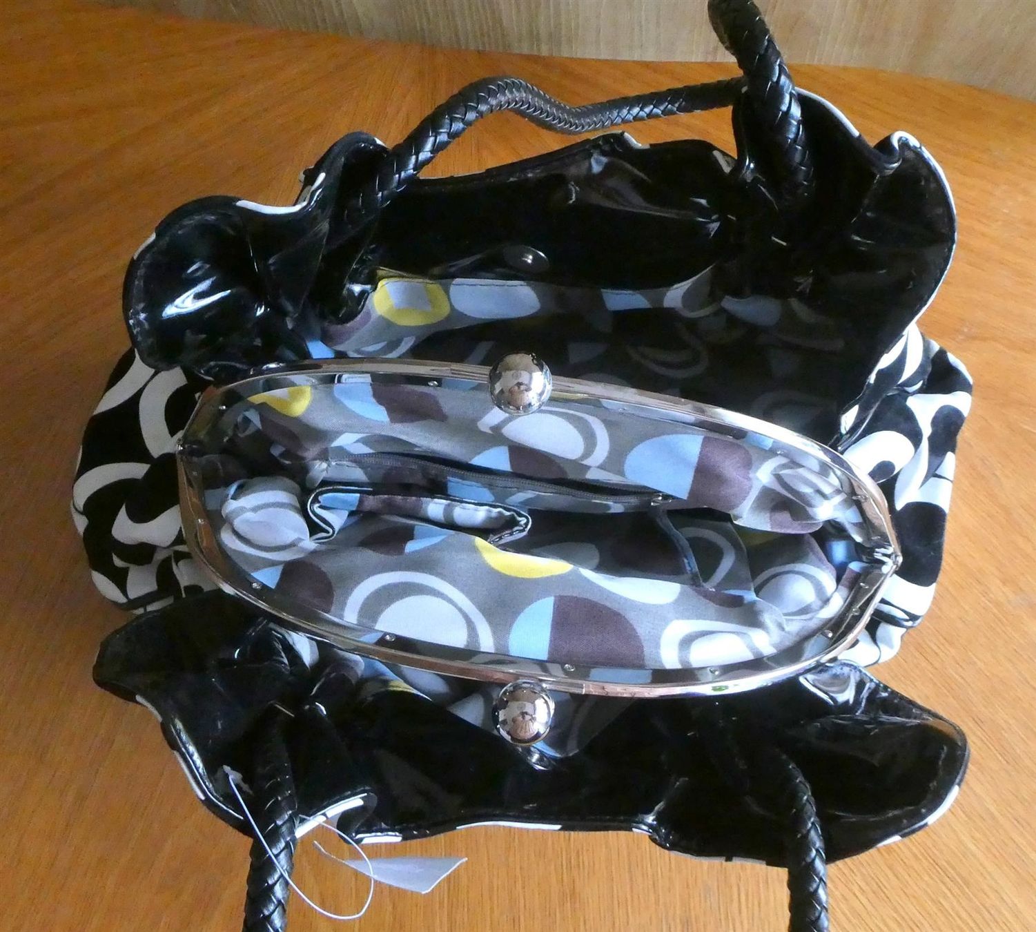 Borse da donna: Damen Handtasche Umhängetasche 3 Fächer gemustert – Nuovo (secondo la descrizione) da Frauenfeld venduto da dhour 4