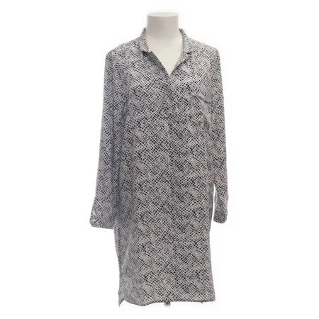 Hemisphere Silk Dress Blue White Print Size S
