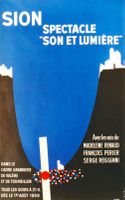 SION SON ET LUMIERE 1959 - Affiche originale