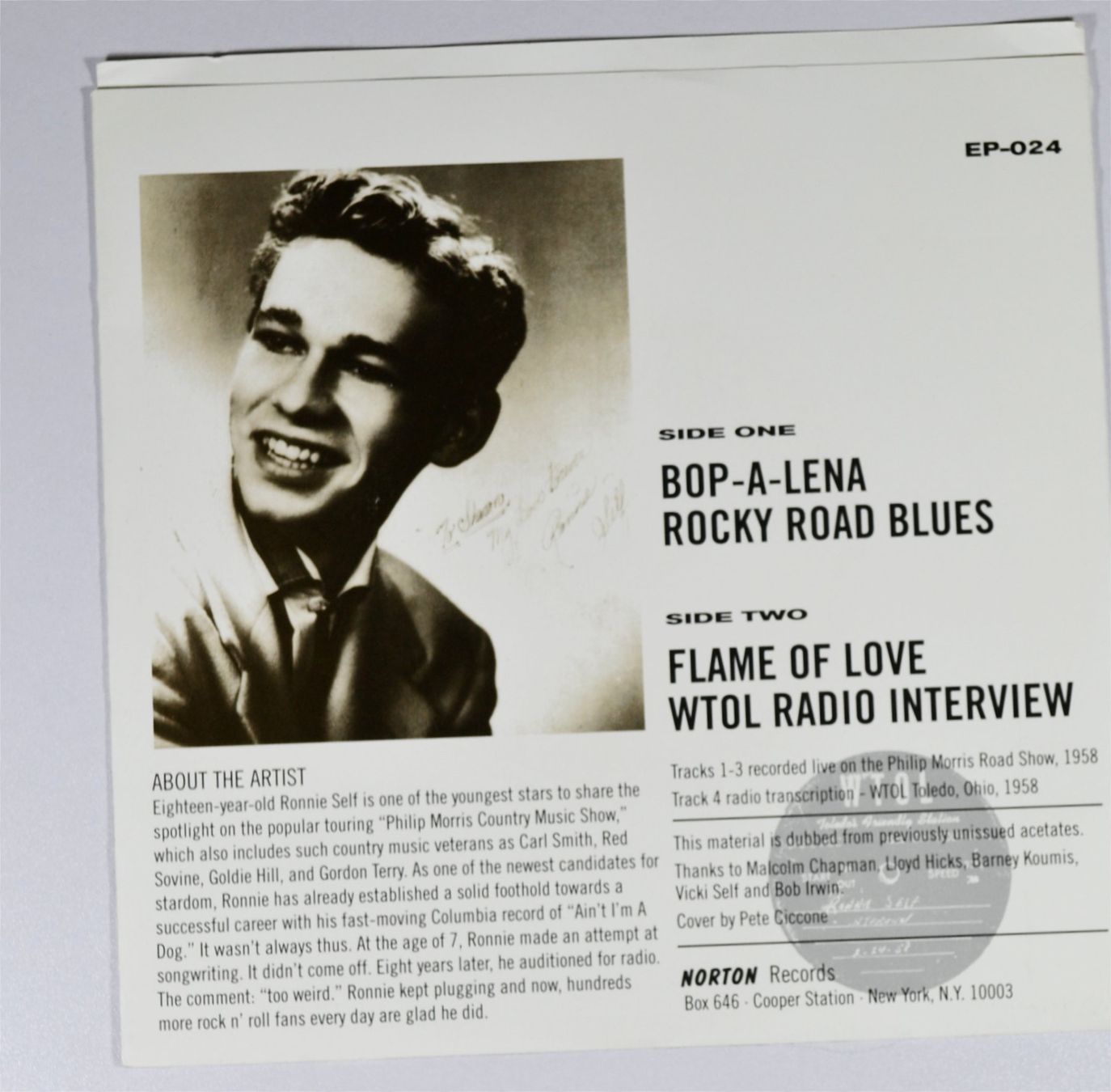 Dischi in vinile: EP: RONNIE SELF - Mr. Frantic – Usato da Frenkendorf venduto da Yard-Sale-2000 1