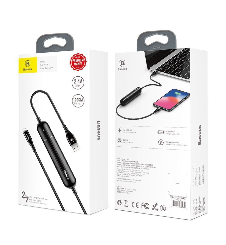 Baseus Caricabatterie: Baseus Câble lightning fast charge powerbank – Nuovo e nell'imballaggio originale da Morges venduto da DigiAC 9