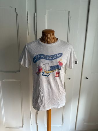 T-Shirt weiss "Every Dog Has Its Day" S