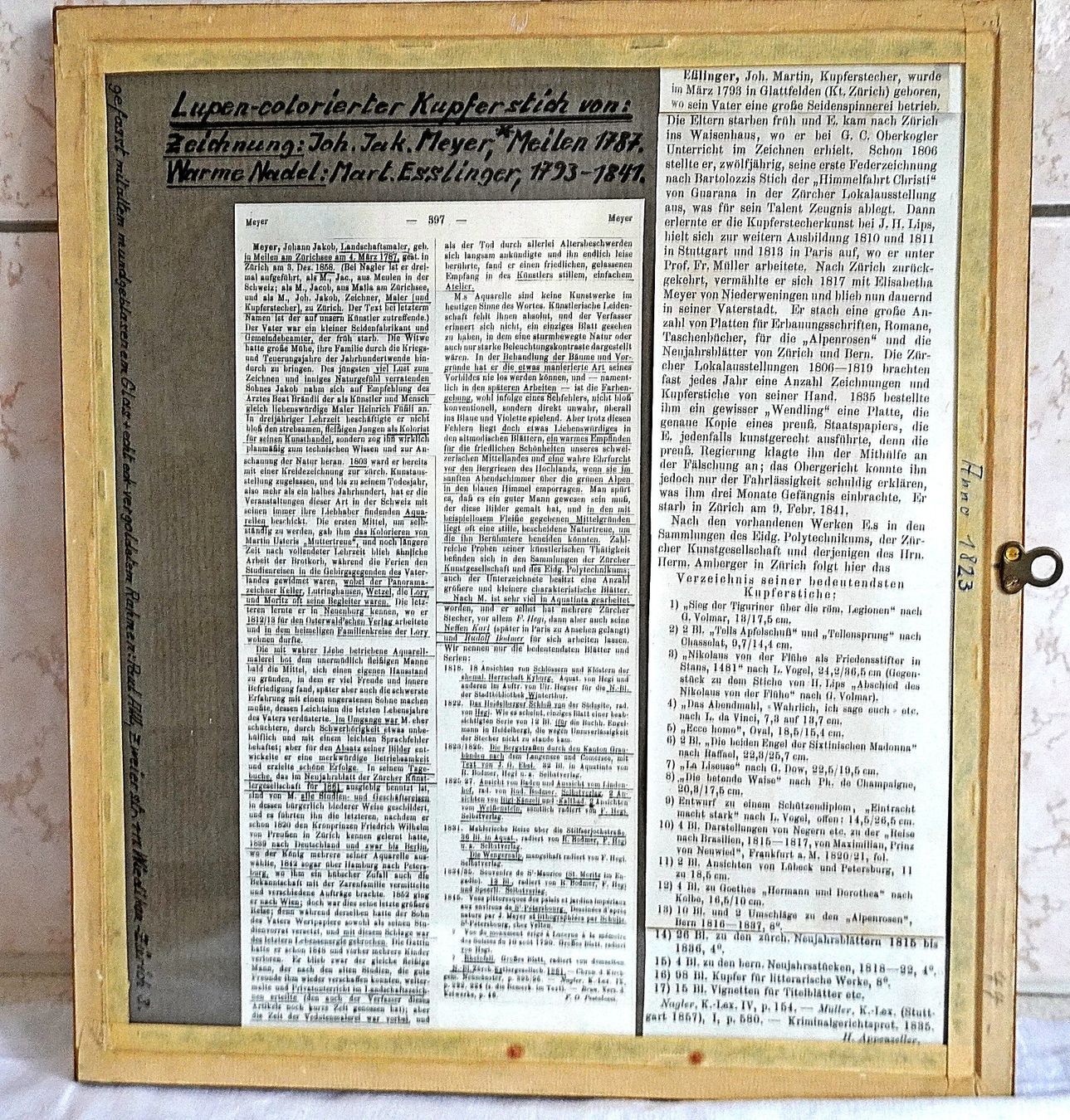 Incisioni: Meilen Kupferstich von Jacob Meyer 1787 – Usato da Baar venduto da 2cvbaar 1