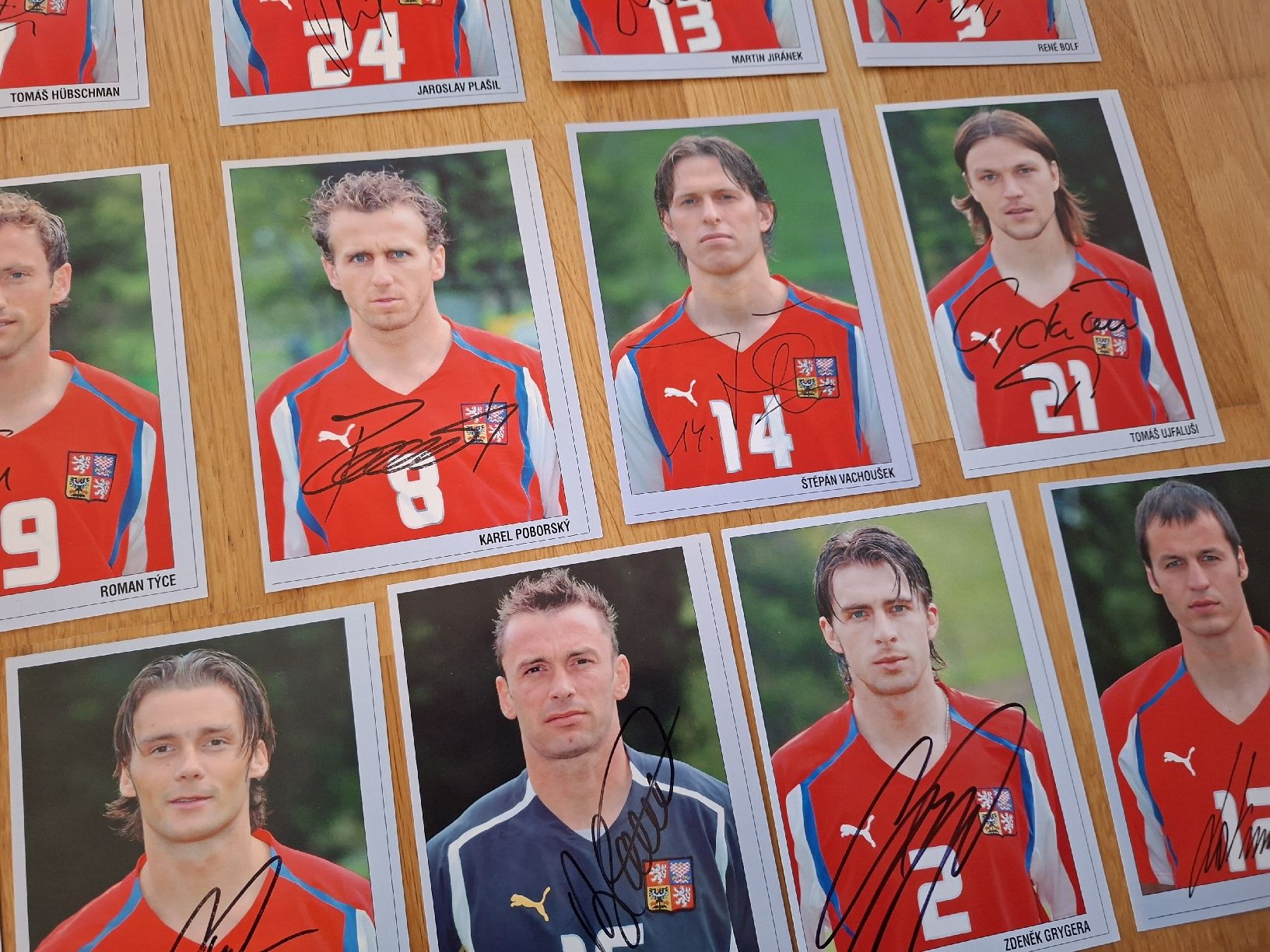 Autografi: Tschechien Nationalmannschaft Autogrammkarten ca 2004  – Usato da Thun venduto da wuschu 3