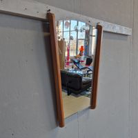 Mid Century Mirror Holz Design Wandspiegel Spiegel 1960er
