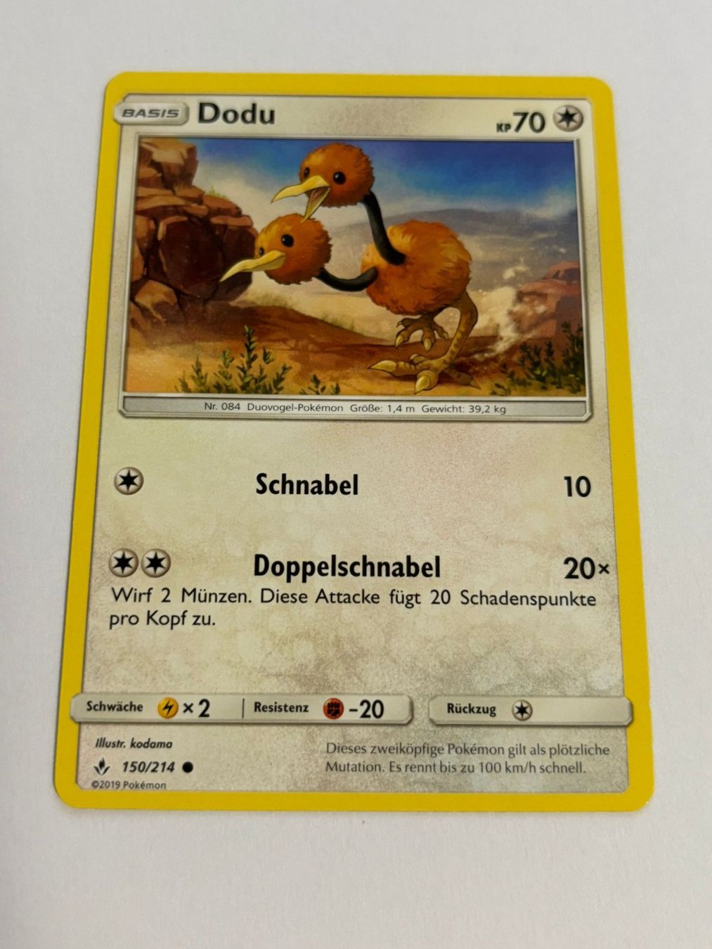 Pokémon Sammelbilder & Trading cards: Pokemon-Karte Dodu 150/214 – Gebraucht aus Herisau von Seyashop1
