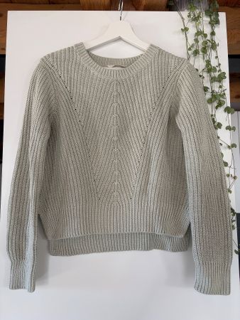 Pull H&M gris maille torsadée taille XS