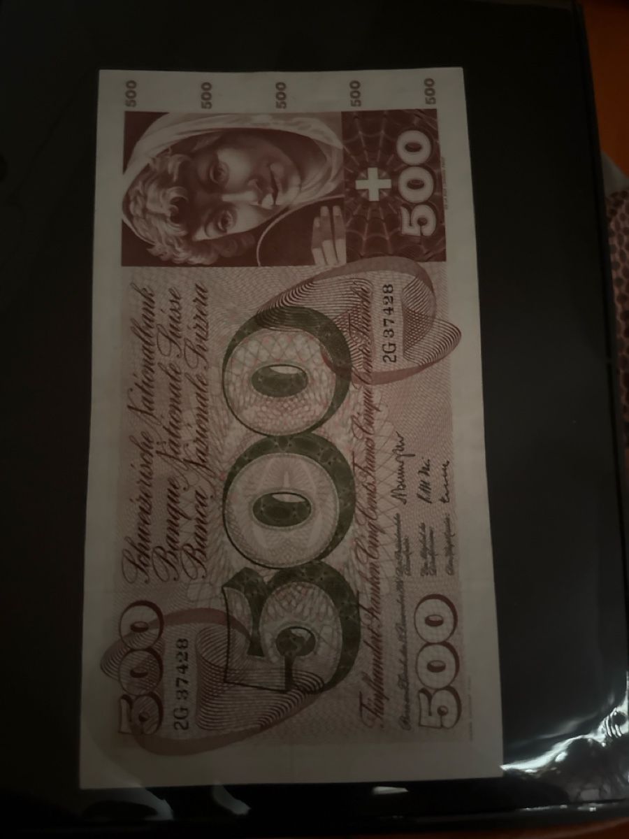 Banconote: Billet de banque Suisse 500.- de 1968 – Usato da Morges venduto da jul_7rz7