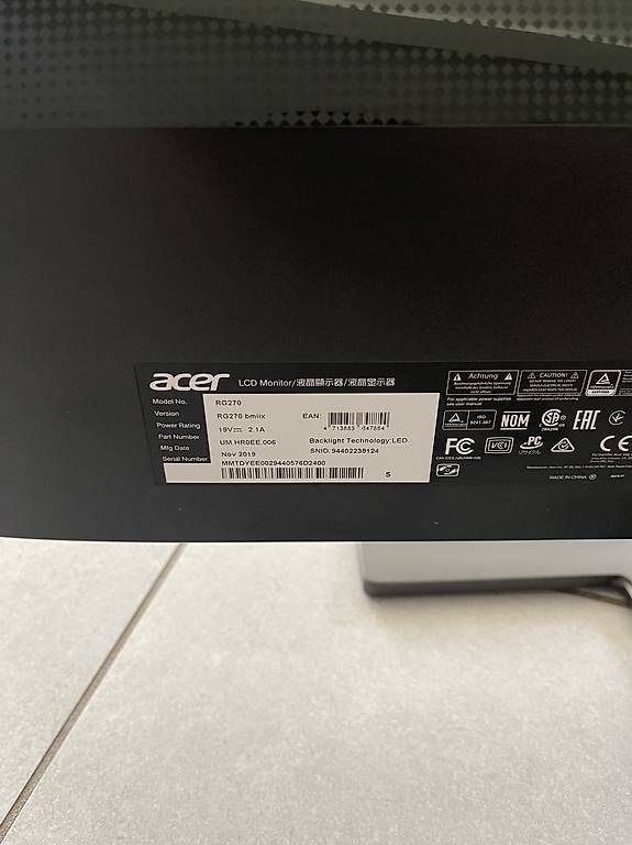 Acer Monitor: Écran acer RG270 – Usato da Cortébert venduto da Caryl29 2