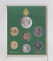 Vaticano Münzsatz 1989 Ioannes Paulus II