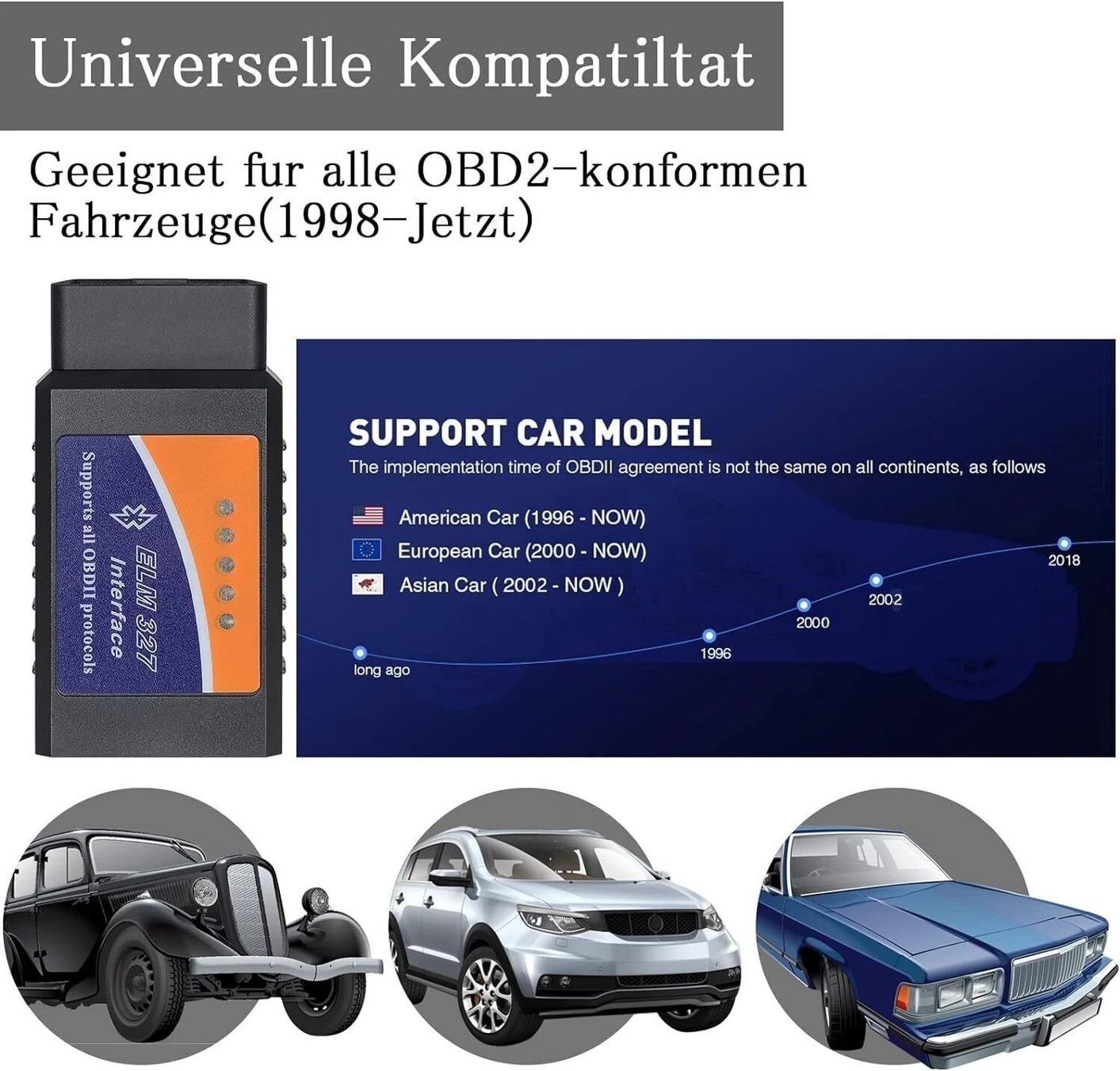 Scanner: Bluetooth OBD2 ELM327 Diagnosegerät Auto IOS Tester Scanner – Neu (gemäss Beschreibung) aus Kirchdorf AG von Restposten110