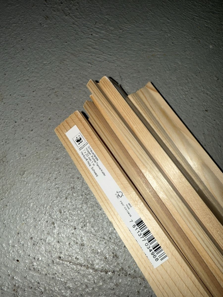 Articoli in legno: 8x Scheuerleiste holz 7x23mm 1m – Nuovo e nell'imballaggio originale da Mörschwil venduto da Seegurke18 2