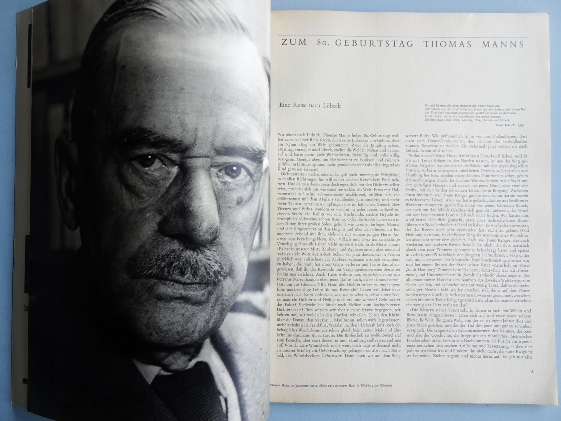 Riviste & Magazine: Du Nr. 6 Juni 1955 Zeitschrift Thomas Mann – Usato da Belp venduto da Familie-Meyer 1