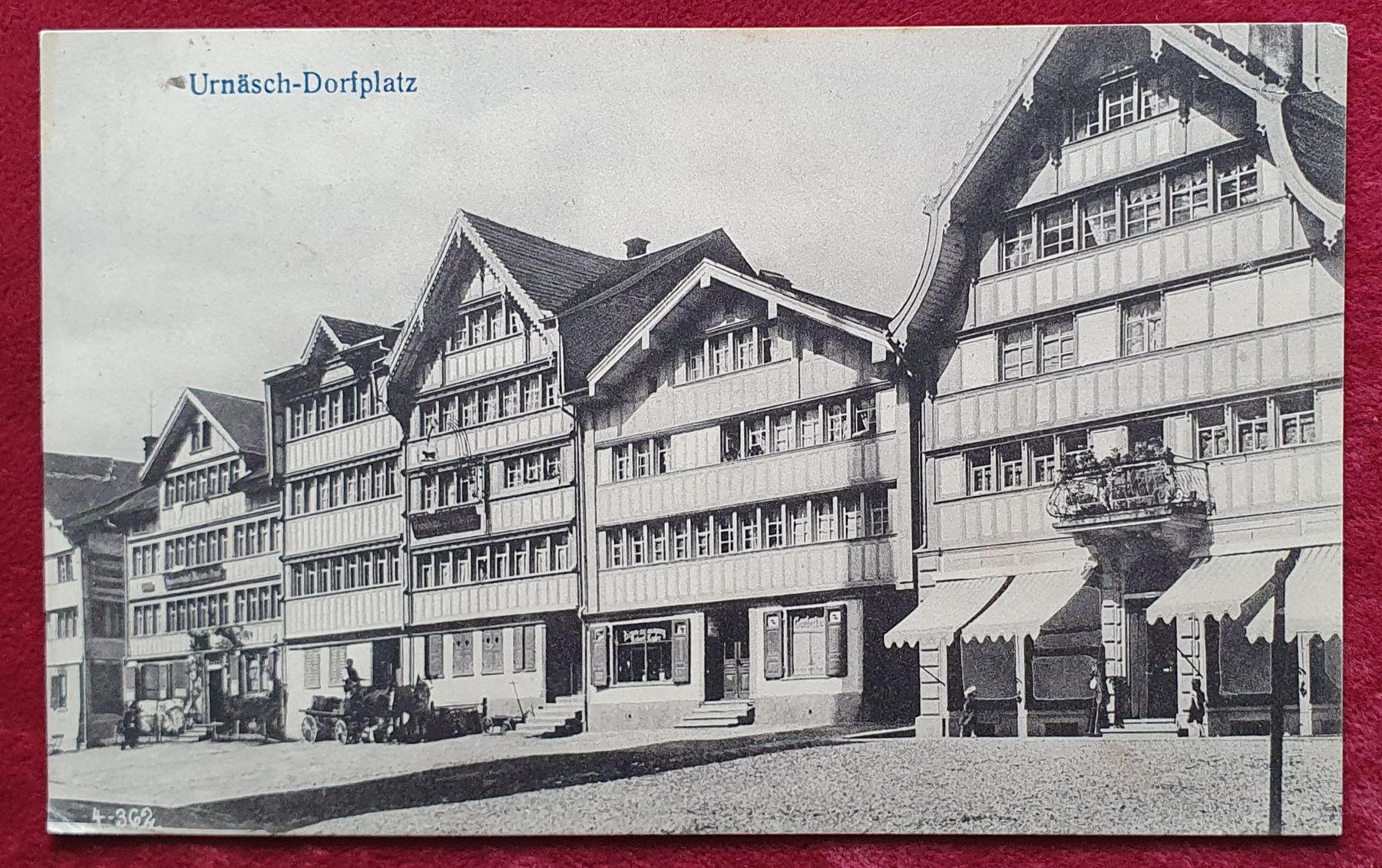 Cartoline postali: Urnäsch 1924 - Dorfpartie – Usato da Kreuzlingen venduto da Rschweiz1