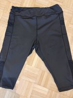 Sport Capri Hose Schwarz Damen -Gr. 3XL