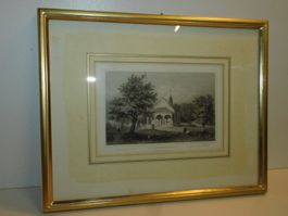 Sammlung Schweizer Künstler Stich antiker Stich - Kapelle