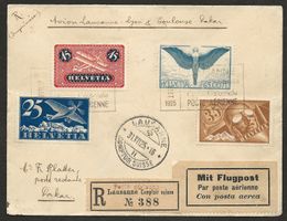 Flugpost Schweiz 1925 SF Lausanne  Toulouse-Dakar Luftpost