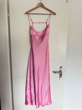 ZARA Kleid rosa Seide Grösse M
