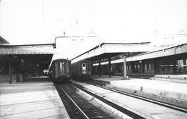Genève (GE) Bahnhof Cornavin Züge bahn 1954 foto 14 x 9