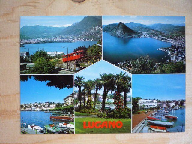 Cartoline postali: Lugano, 21.9.89 – Usato da Rieden SG venduto da Brockehuesli