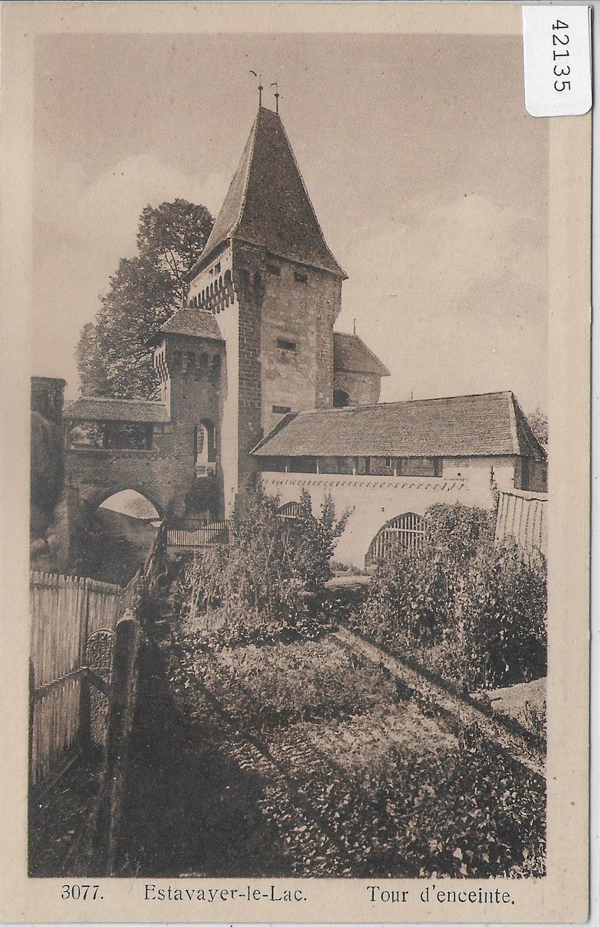 Cartoline postali: Estavayer-le-Lac - Tour d'enceinte – Usato da Ettingen venduto da Kartenplanet