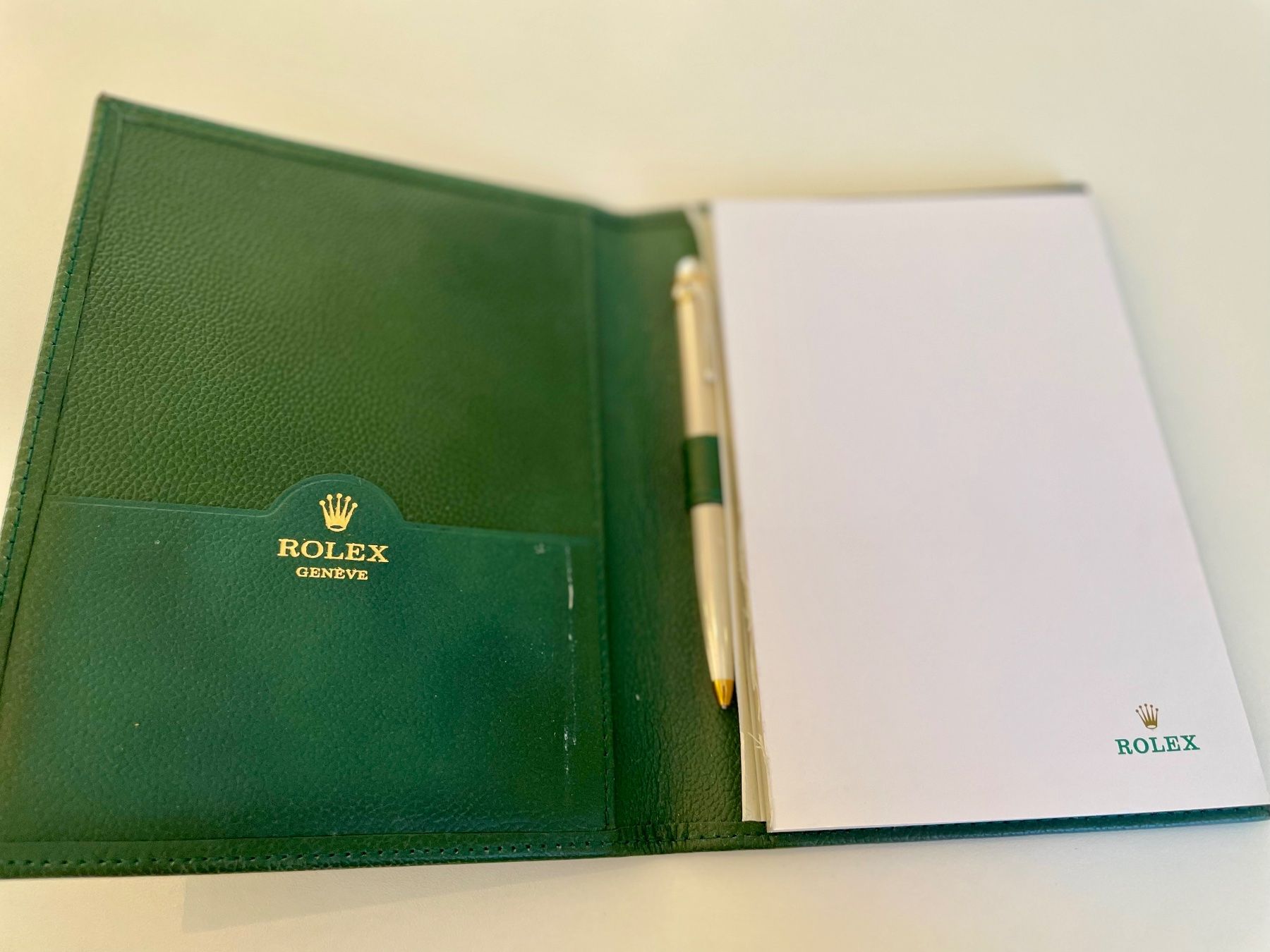 Blocs de correspondance: Exklusives Rolex Notizbuch in Ledereinband und mit Stift – D'occasion à Basel par Ch2005 1