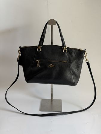 Coach Lederhandtasche Schwarz Original mit Schulterriemen