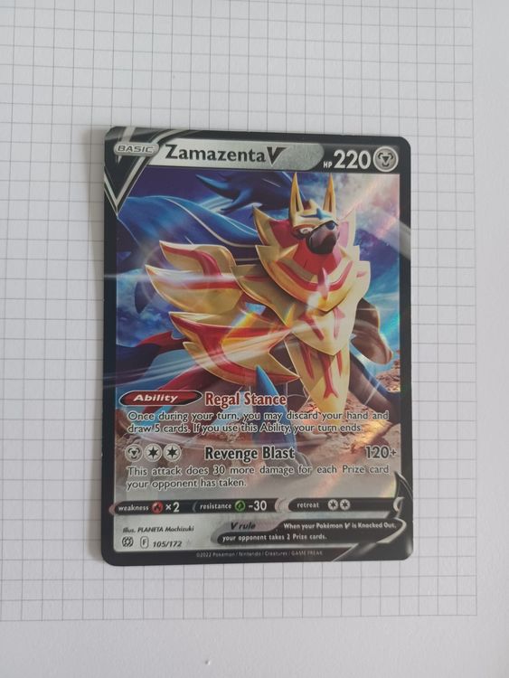 Pokémonkarte Zamazenta V | Kaufen Auf Ricardo