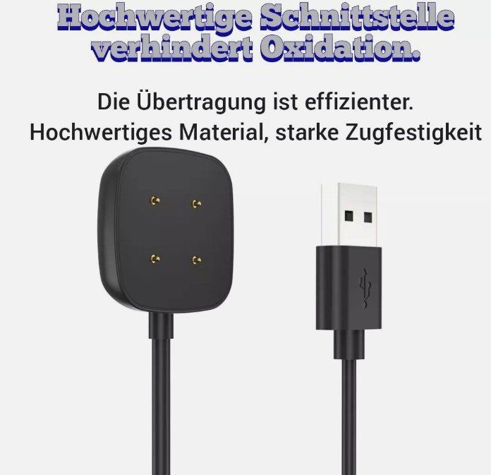 Accessori per Smartwatch: Fitbit Versa 3/4/ Sense 1/2 Ladegerät 1Meter USB Ladekabel – Nuovo (secondo la descrizione) da Kirchdorf AG venduto da csnmclub 2