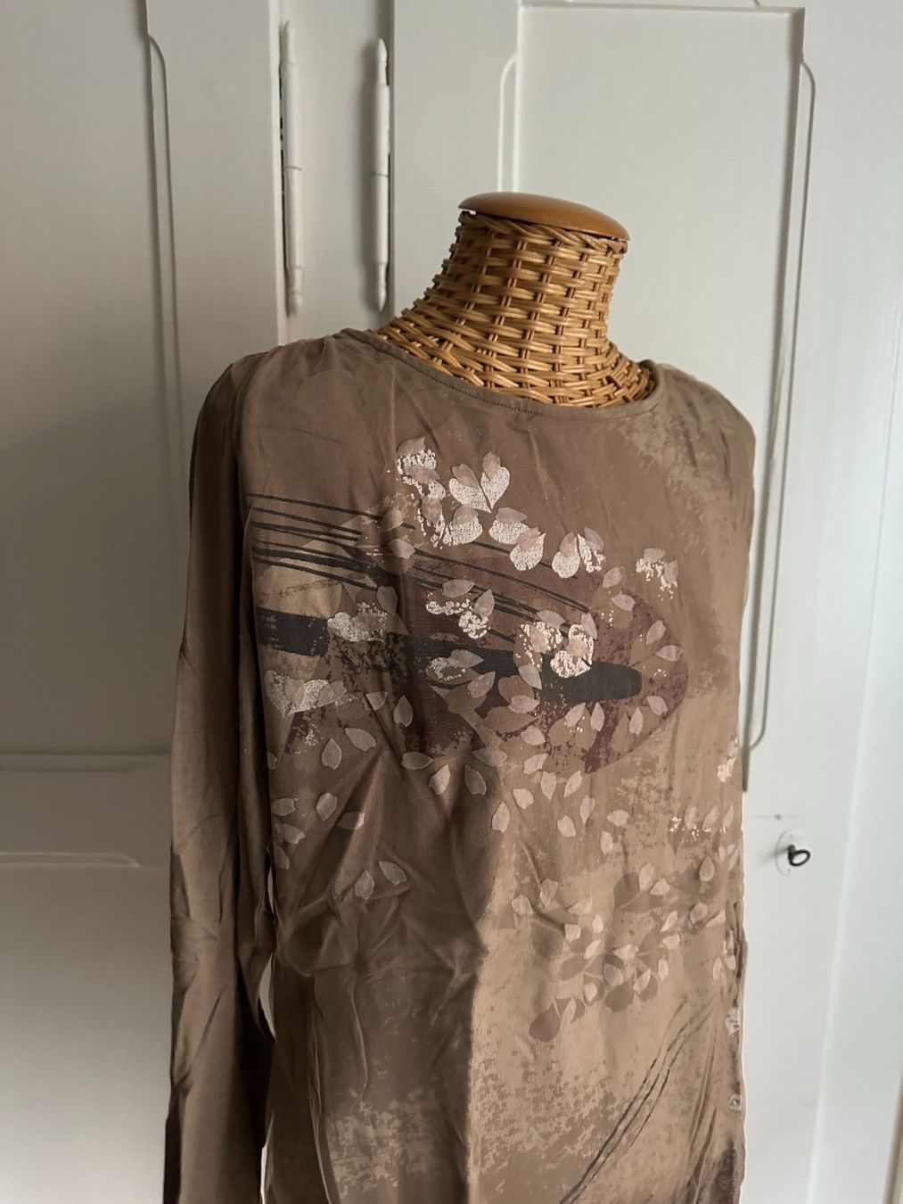 Taifun T-shirt: TAIFUN - Langarmshirt hellbraun gemustert 40 – Usato da Zürich venduto da Diazaio 1