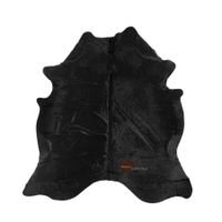 echtes Kuhfell Teppich black