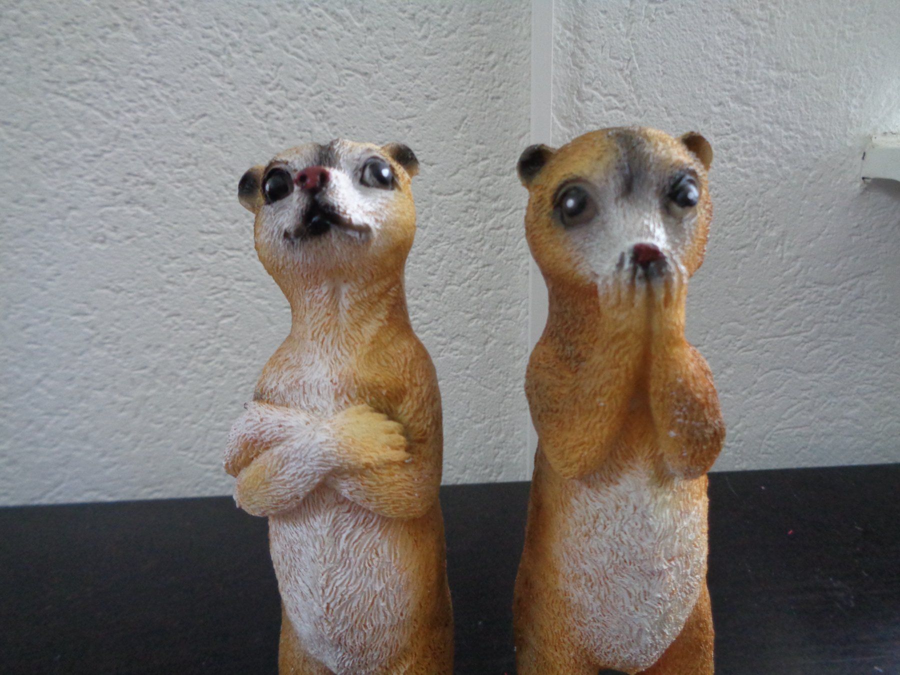 Statuette: Erdmännchen 2 Stk. (17.5 cm) – Nuovo e nell'imballaggio originale da Langenbruck venduto da Gumsi 1