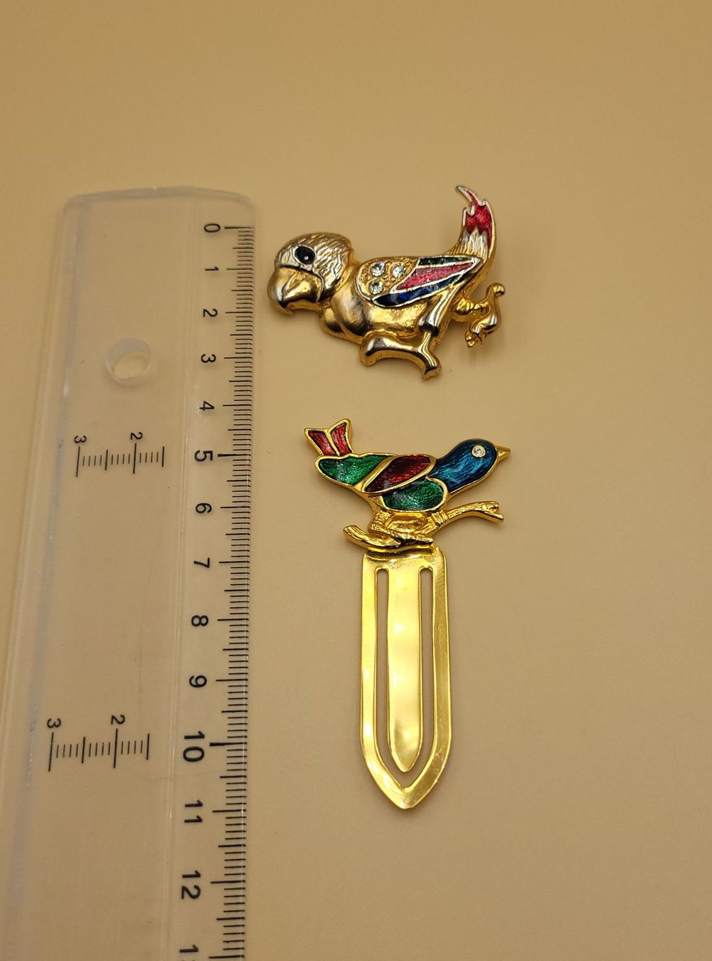 Spille & Fermagli: Goldene Vögel Broschen mit Emaille – Usato da Wald ZH venduto da SwissPawnshop 5