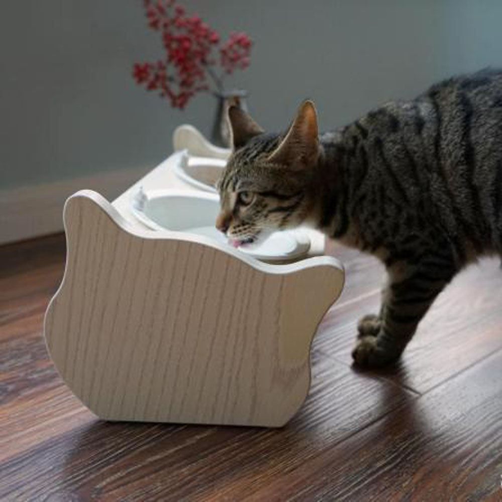 Futter: CatS Design Holz/Keramiknäpfe 2er Näpfe – Neu und originalverpackt aus Mönchengladbach von Zoopplier 5