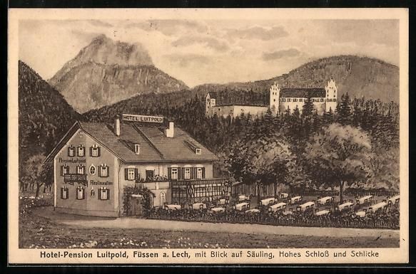 Cartes postales: sign. Hans Pernat: Füssen a. Lech, Hote – D'occasion à Berlin par bartko-reher