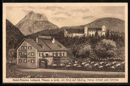 sign. Hans Pernat: Füssen a. Lech, Hote