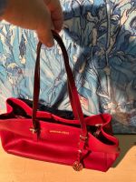 Michael Kors Red Leather Tote Bag - Stylish & Spacious