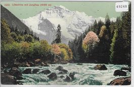 Lütschine mit Jungfrau - Litho