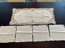 Tischläufer & 4x Servietten Set handgefertigt - wie NEU!