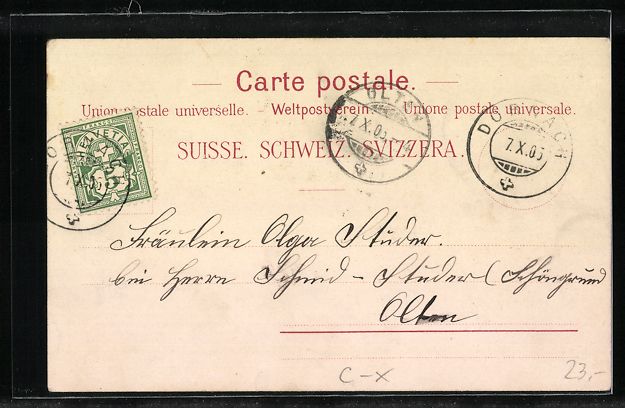 Cartoline postali: Litho Reiden, Strassenpartie im Mitteldo – Usato da Berlin venduto da bartko-reher 1