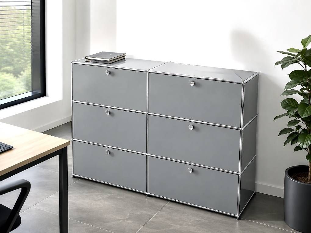 USM Kommoden: USM Haller Sideboard - 6 Fächer, aufklappbare Türen – Gebraucht aus Münchenstein von Schi.77