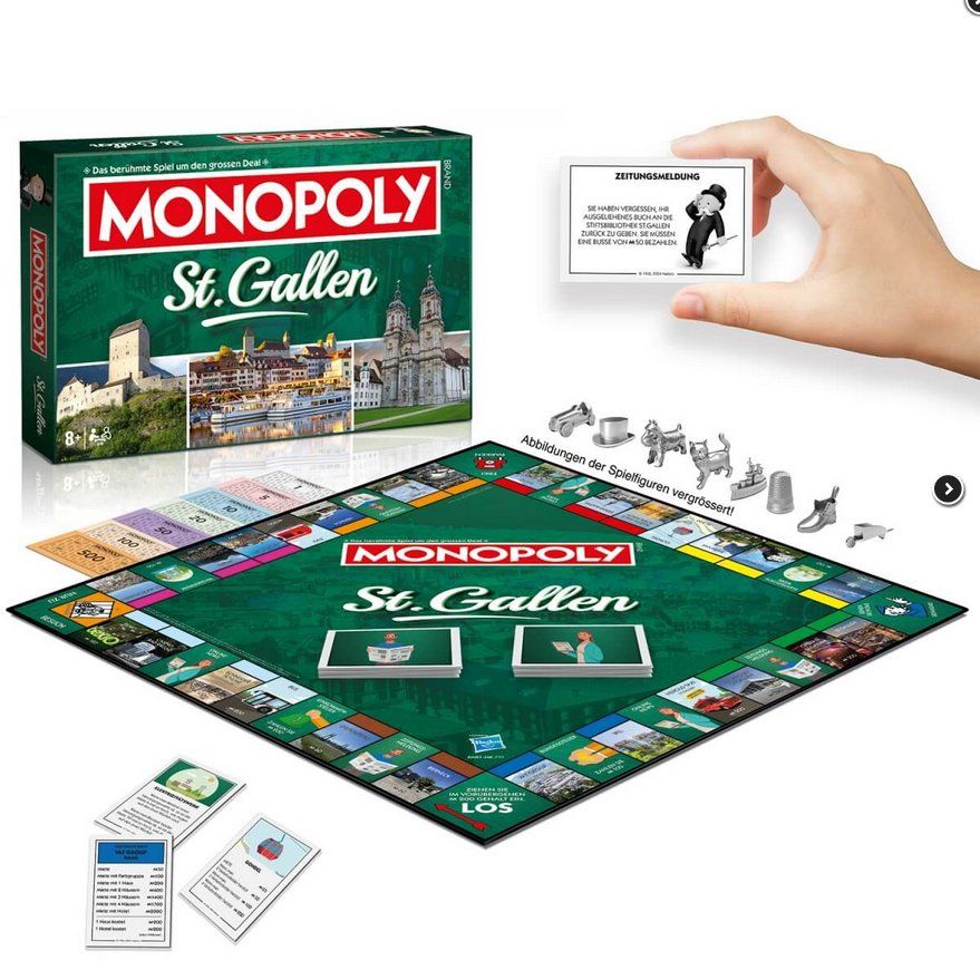 Giochi: Monopoly - St. Gallen – Nuovo e nell'imballaggio originale da Oensingen venduto da Liquidations-Shop
