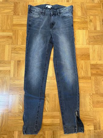 Skinny Jeans grau Grösse 26 mit Reissverschluss seitlich
