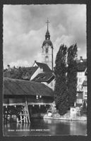 Olten Holzbrücke mit altem Turm